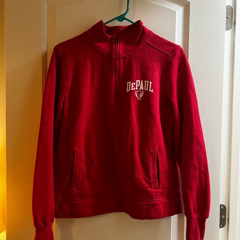 DePaul Red Quarter-Zip Sweatshirt